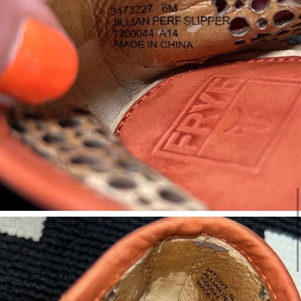 Frye Leather Jillian Perforated Slippers - Picture 9 of 11